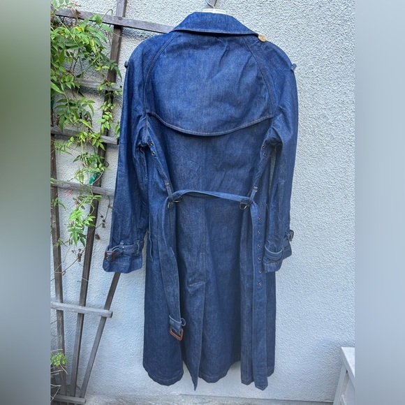 BURBERRY EASTHEATH Denim Jean Long Trench Coat - Picture 12 of 15